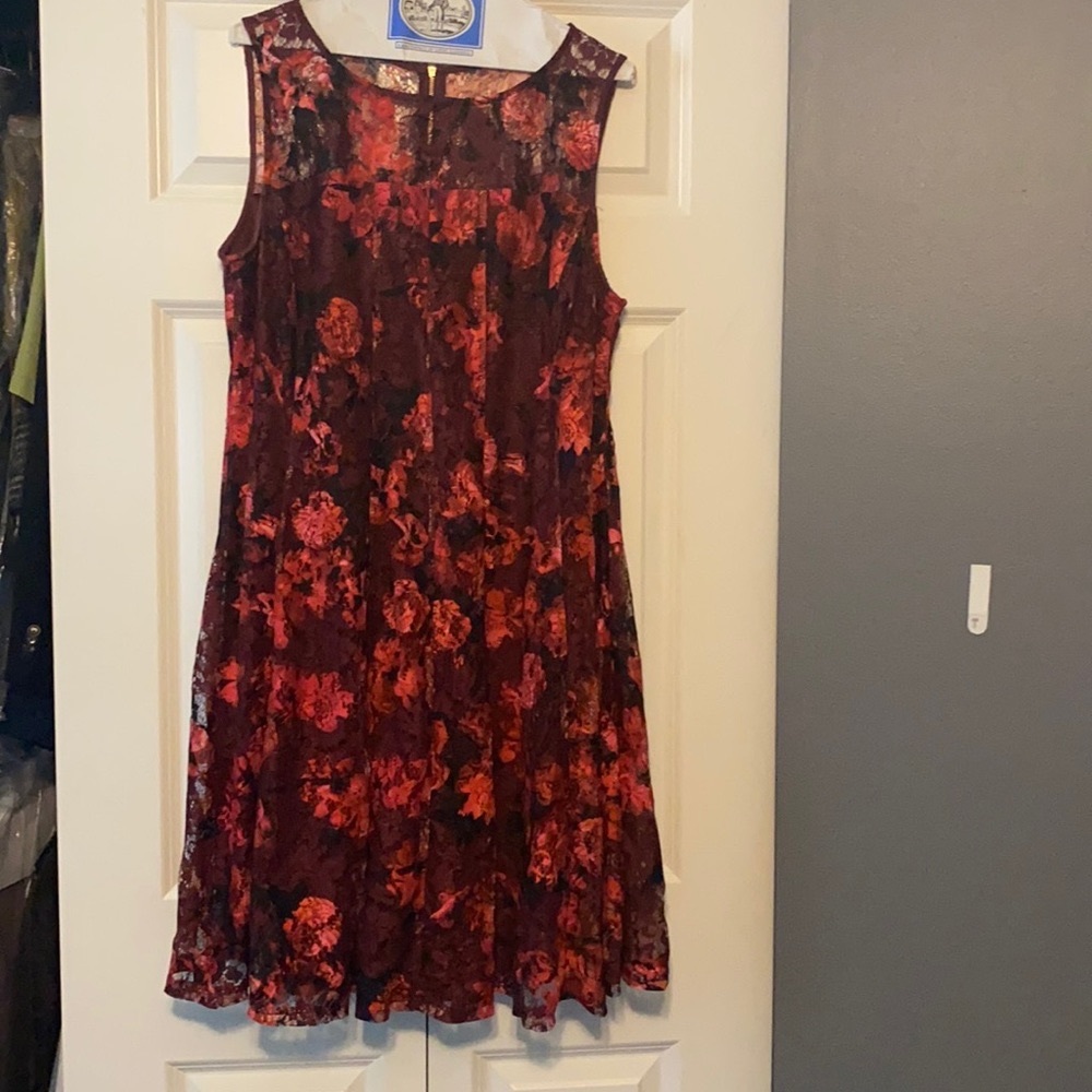 Red Floral Lace Cocktail Dress | Lane Bryant